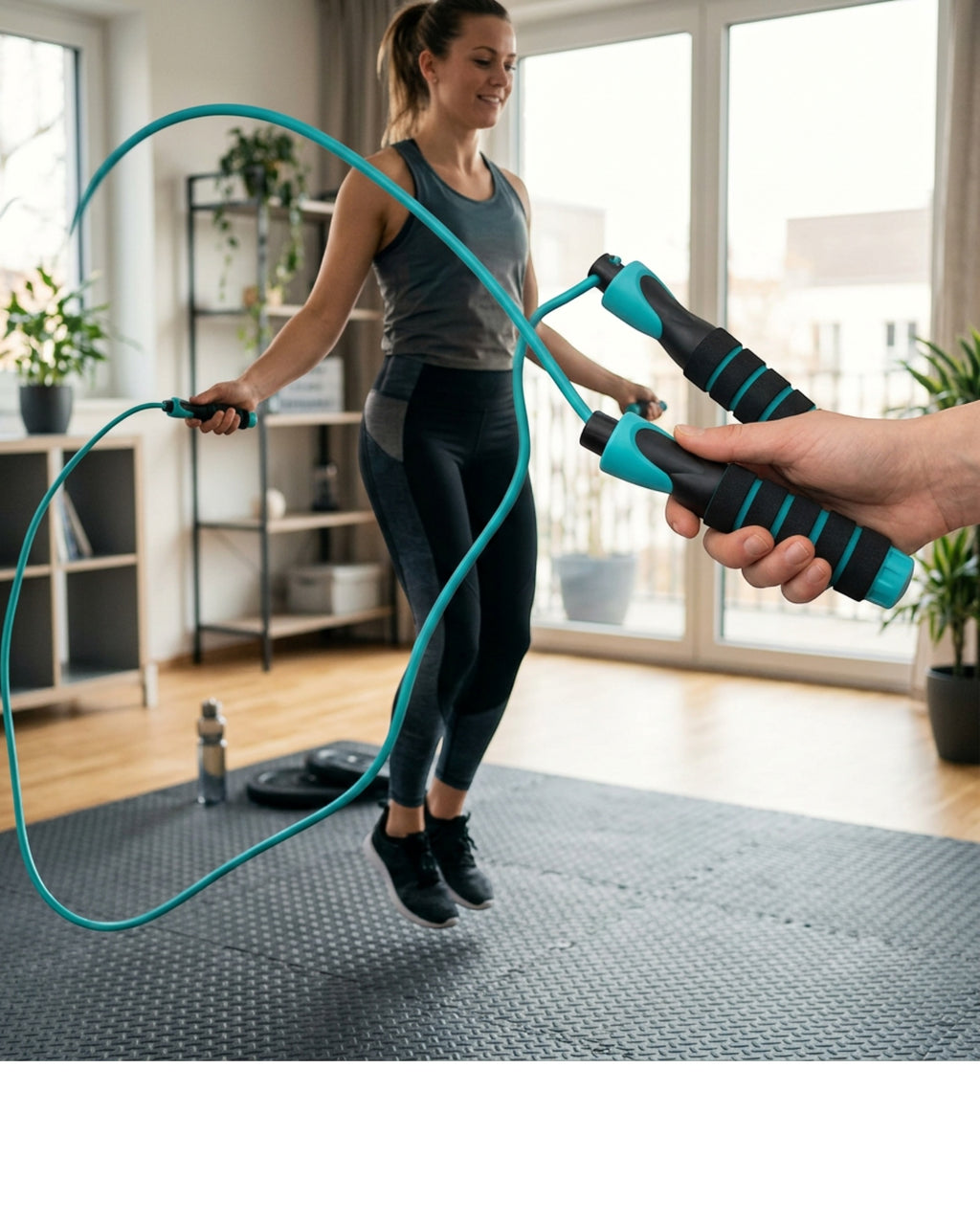 Ridges Adjustable Fitness Jump Rope Teal 3 m