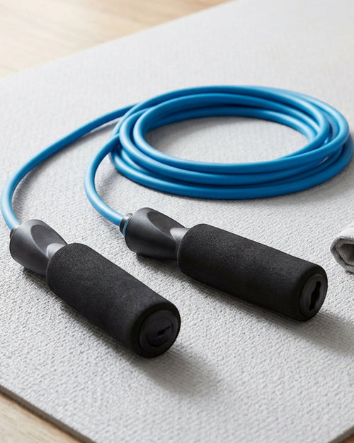 Ridges Adjustable PVC Jump Rope 2.9 m Ocean Blue - Lifestyle view
