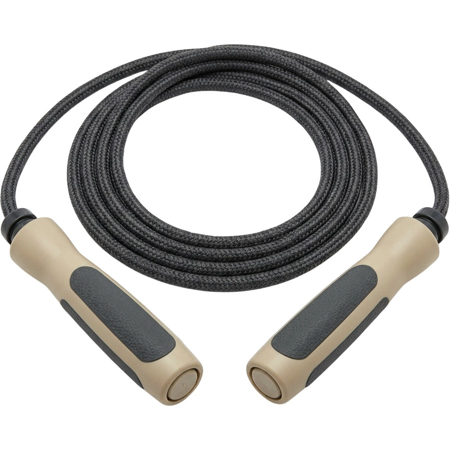 Ridges Weighted Training Jump Rope 2.8 m Braided Cord Charcoal and Sand